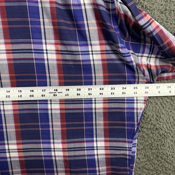 Sid Mashburn Shirt Mens XL Blue Plaid Button Down Long Sleeve Preppy Lightweight - Picture 11 of 14